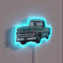 Charger l&#39;image dans la galerie, Electric Aqua Blue and White Neon Sign Artwork Display