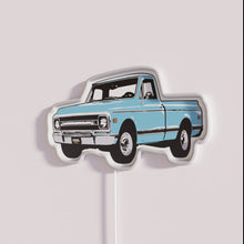Charger l&#39;image dans la galerie, Vibrant 69/70 light blue Ford C truck themed neon lighting decor