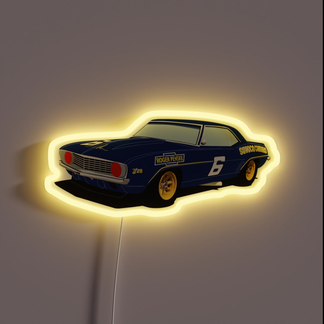 Vintage Chevrolet muscle car themed 69 Z 28 Trans Am.
