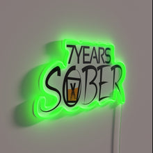 Charger l&#39;image dans la galerie, Motivational reminder of seven years sober in vibrant colors.