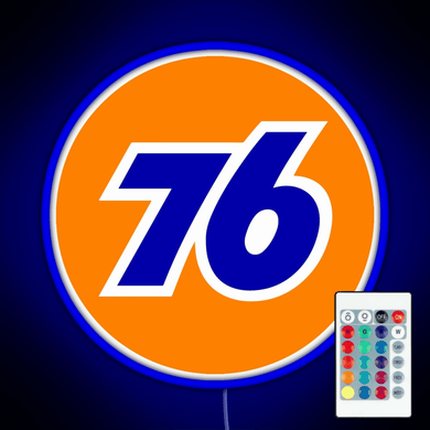 76 Gas logo RGB neon sign remote