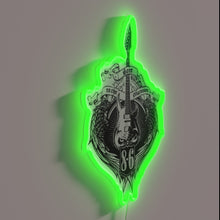 Charger l&#39;image dans la galerie, Vintage German Beer Sign with Bavaria Logo in Neon RGB