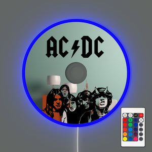 ACDC Disc CD wall mirror with RGB LED