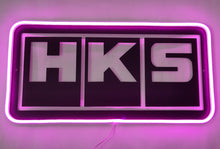Charger l&#39;image dans la galerie, Custom HKS Power Logo Neon Sign – Bright LED Garage Wall Light