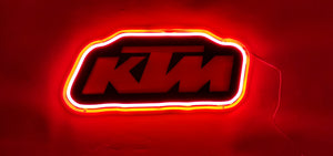 KTM red neon sign