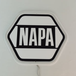 Napa garage logo neon sign