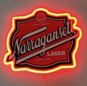 Narragansett Harpoon Wall Bar Decor RGB sign