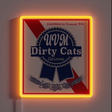 Vibrant LED Cat Tower Neon Sign with Dirty Cats design
