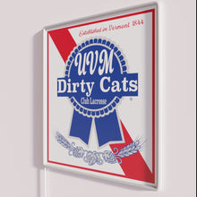 Charger l&#39;image dans la galerie, Vibrant LED sign featuring colorful cats in fun dirty rack design.