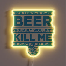 Charger l&#39;image dans la galerie, Quirky Neon Sign for Beer Lovers and Those Who Question Sanity