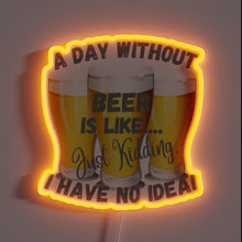 Charger l&#39;image dans la galerie, Vibrant RGB LED Sign Depicting a Day Without Beer