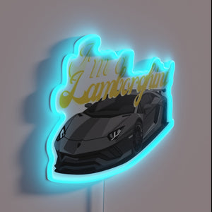Add a touch of luxury with this sleek neon Lamborghini.