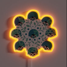 Charger l&#39;image dans la galerie, Eye-catching RGB Neon Sign Featuring Ladybird Design in Pastel Hues