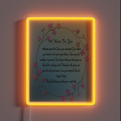 Add a vibrant touch with customizable color changing light sign
