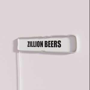 Glowing Neon Bar Sign with Customizable Beer Names in RGB
