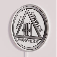 Charger l&#39;image dans la galerie, Neon AA Symbol Wall Decor in Black and White Accents