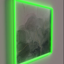 Charger l&#39;image dans la galerie, Vibrant abstract art wall decor with neon pink and green accents