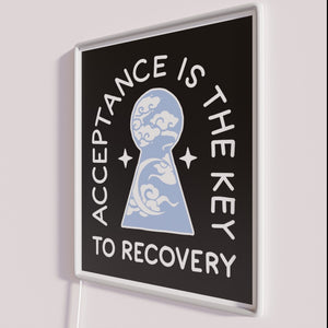 Neon Recovery Sign for AA and NA Meetings Inspiration Motivation