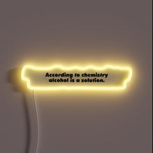 Charger l&#39;image dans la galerie, Chemistry Lab Decoration Sign: Alcohol Definition in Bold Neon Letters