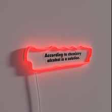 Charger l&#39;image dans la galerie, Alcohol Definition Sign - Chemistry Solution in Vibrant Colorful Neon Lights