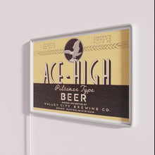 Charger l&#39;image dans la galerie, Vintage-inspired RGB neon bar sign with distressed Ace High Beer letters
