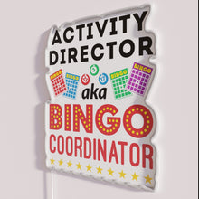 Charger l&#39;image dans la galerie, Neon Activities Director Sign for Retirement Homes and Senior Centers