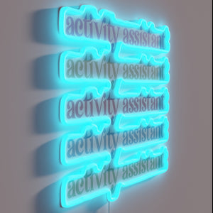 Motivational Support Team Assistant Colorful Neon Sign with RGB Lights