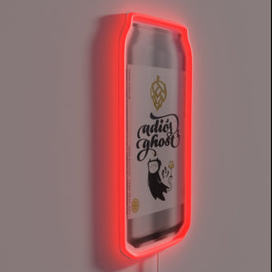 Neon Adios to Ghosting, Peaceful Breakup Sign with Colorful RGB Lighting