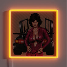 Charger l&#39;image dans la galerie, Vintage style neon sign featuring actress Adrienne Barbeau in color