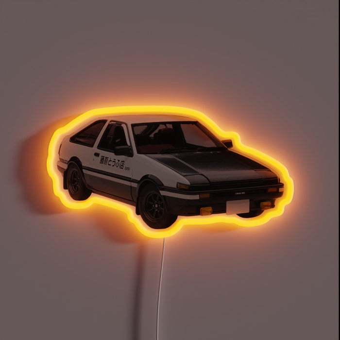 Vibrant AE 86 Car Logo RGB Neon Sign Illumination Decoration