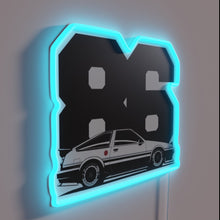 Charger l&#39;image dans la galerie, Vintage Toyota AE86 spirit illuminated with vibrant RGB glow effects.