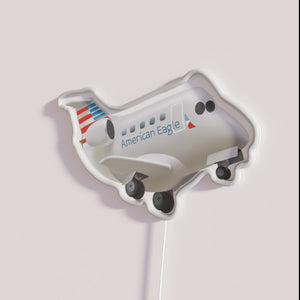 Vintage Aviation Inspired AE CRJ700 LED Neon Sign Decor