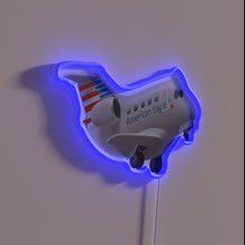 Charger l&#39;image dans la galerie, Vintage Aviation Decor: AE CRJ700 Plane Livery Logo Illuminated Sign