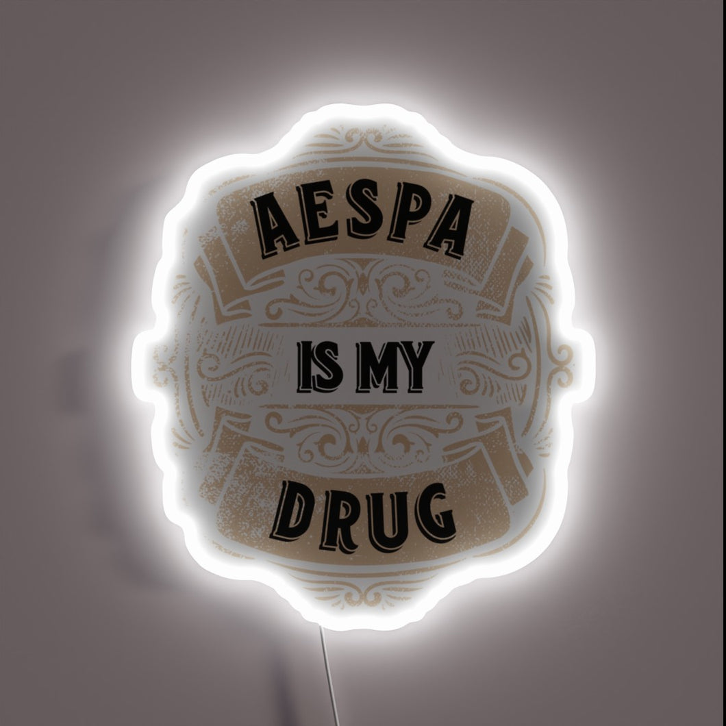 Vibrant AESPA logo RGB neon light home decor accent