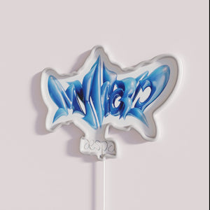 Vibrant Aespa My World Neon Sign with Multi Color RGB Effects