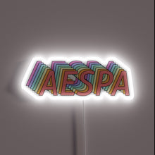 Charger l&#39;image dans la galerie, Vibrant Aespa Logo Illuminated Neon Sign with Color-Changing LED Effects