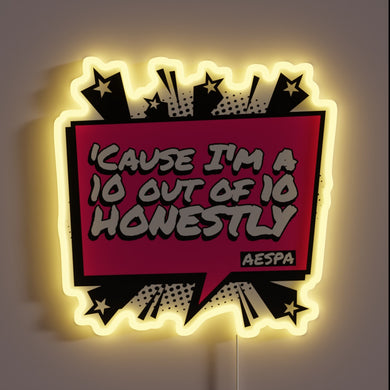 Aespa-themed neon sign with RGB lights for K-pop enthusiasts