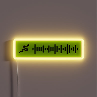 Aespa Spicy Spotify Code RGB Neon Sign Illuminates K-Pop Enthusiasts' Spaces.