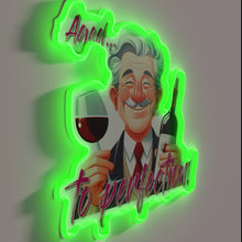 Charger l&#39;image dans la galerie, Vintage style illuminated wall decor with aged RGB neon accents