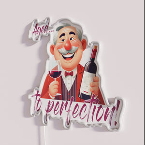 Vintage Inspired Colorful Aged To Perfection LED Neon Wall Sign