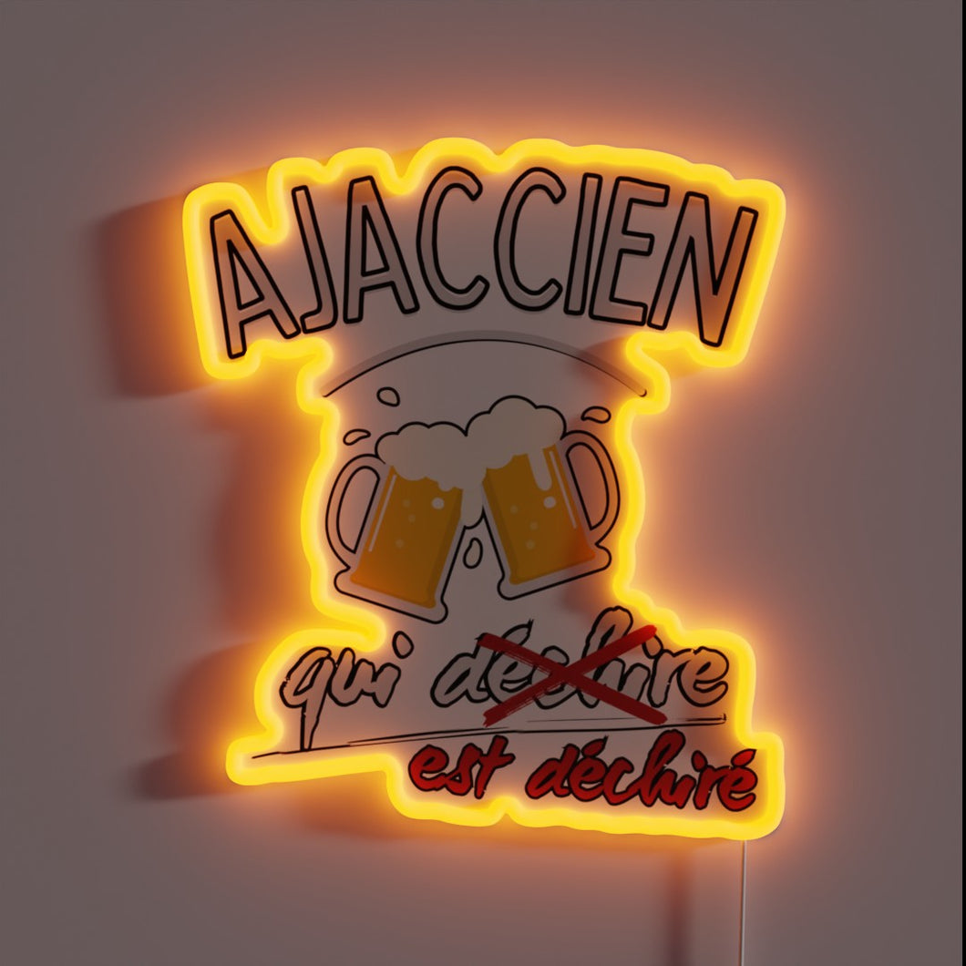 Ajaccio-themed beer enthusiast gift for the modern man's cave decor.