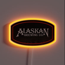Charger l&#39;image dans la galerie, Alaskan Brewing Co. neon sign with yellow LED border