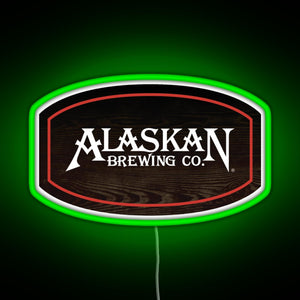 Alaskan Brewing Logo RGB neon sign green