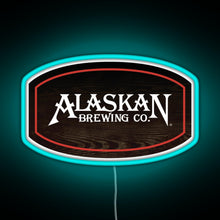 Charger l&#39;image dans la galerie, Alaskan Brewing Logo RGB neon sign lightblue 