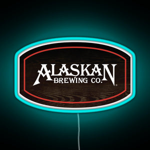 Alaskan Brewing Logo RGB neon sign lightblue 