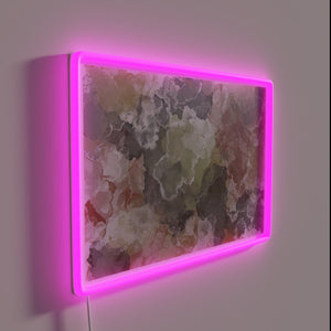 Add bohemian vibes with colorful muted tone RGB neon signage.