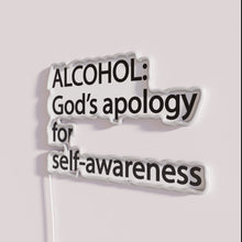 Charger l&#39;image dans la galerie, Alcohol as Humanity&#39;s Confessional for Self-Awareness Issues in Neon Artwork