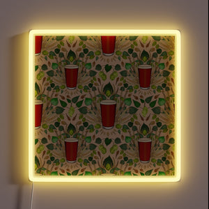 Vibrant RGB Neon Sign for Ale Beer Garden Bar Ambiance.