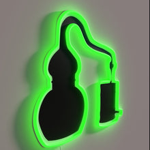 Charger l&#39;image dans la galerie, Radiant, Glowing Distillery Sign: &#39;Alembic Moonshine&#39; Handmade with Neon Accent&quot;.