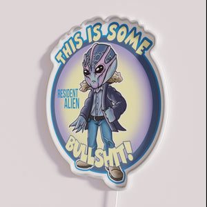 Neon Alien Sign with RGB Colors, Perfect Christmas Gift Idea